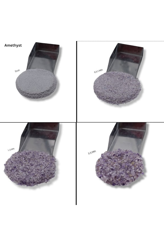 Crushed Amethyst Gemstone Coarse All Size Natural Amethyst Gemstone Powder Crushed For Woodwork, Ring Inlay, Healing Stone Powder 1 to 3 MM 50 Gram ( 1.76 OZ )