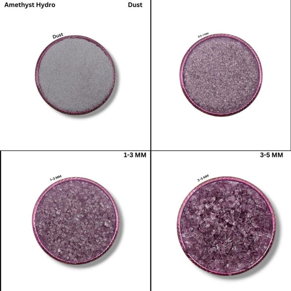 Crushed Amethyst Hydro Quartz Coarse Gemstone Powder All Size Crushed Stone Inlay For Amethyst Powder Crushed Birthstones Woodwork Inlay Dust Powder 100 Gram ( 3.52 OZ )