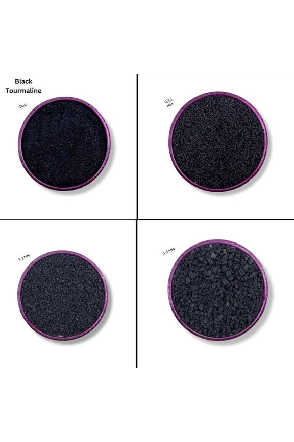 Crushed Black Tourmaline Gemstone Coarse All Size Natural Tourmaline Gemstone Powder Crushed For Woodwork, Ring Healing Stone Powder