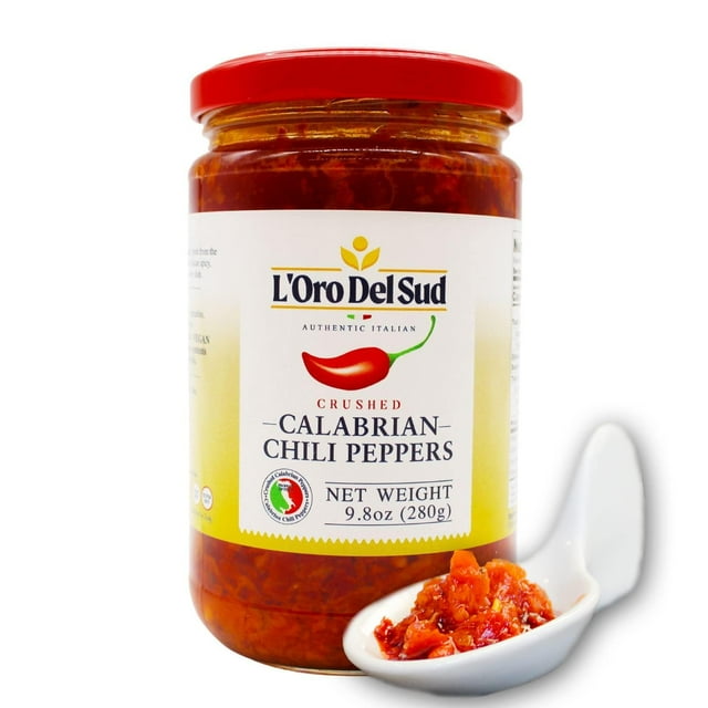Crushed Calabrian Chili Peppers RE32Paste 98 oz 280 g Spread Chopped
