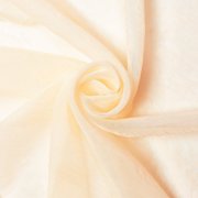 Crushed Crinkle Sheer Voile Fabric 118 Wide Window Curtain Drapery and Apparel per yard 100% polyester Champagne