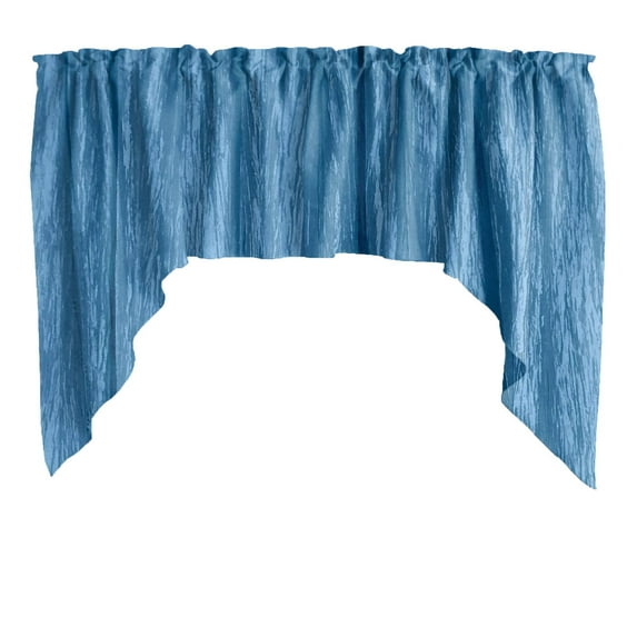 Crushed Crinkle Taffeta Swag Window Valance 72" Wide / 36" Tall