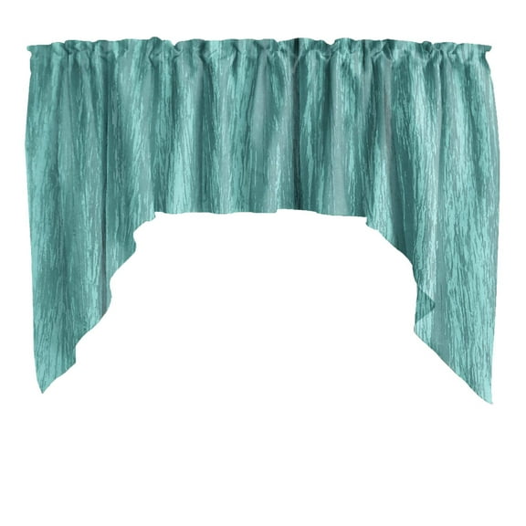 Crushed Crinkle Taffeta Swag Window Valance 72" Wide / 36" Tall