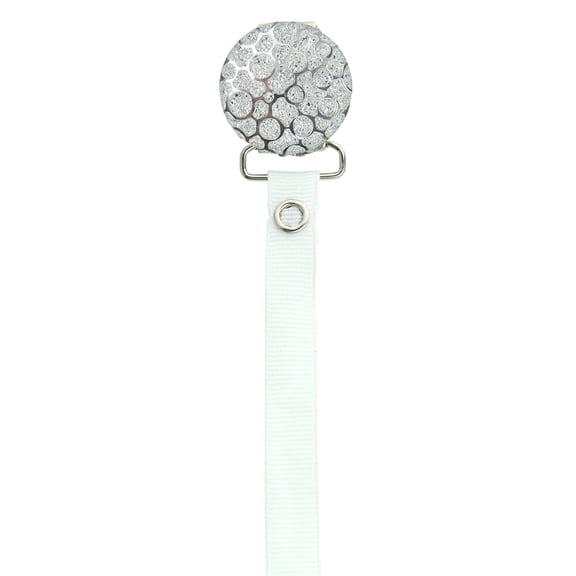 Crushed Crystal Ribbon Pacifier Clip