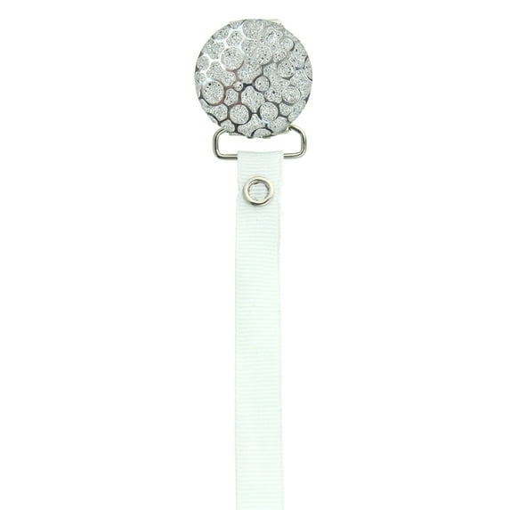 Crushed Crystal Ribbon Pacifier Clip