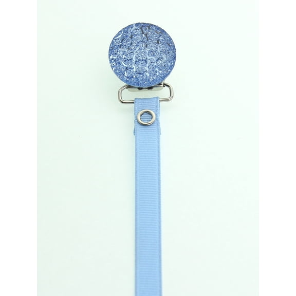 Crushed Crystal Ribbon Pacifier Clip