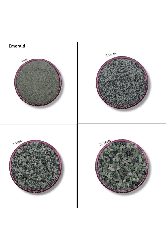 Crushed Emerald Gemstone Coarse All Size Natural Emerald Gemstone Powder Crushed For Woodwork, Ring Inlay Stone Healing Powder Inlays 4 to 6 MM 50 Gram ( 1.76 OZ )