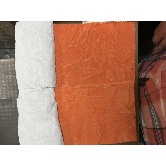 Crushed Flocking Velvet Upholstery/Curtain Fabric 10 Colors 60" by The Yard (ORANGE)