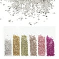 thumbnail image 1 of Uxcell 6Pcs Crushed Glass Chips High Luster Irregular Glass Chips for Nail Arts 1.06 oz Silver, Gold, Verdigris, Rose Gold, Lavender, Orange, 1 of 4