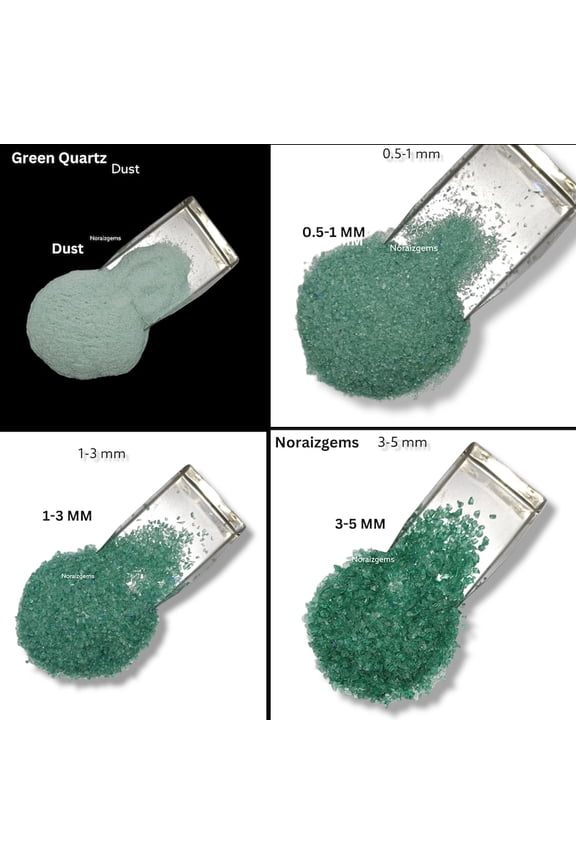 Crushed Green Hydro Quartz Gemstone Coarse All Size and Dust Powder, Green Hydro Quartz Coarse For Woodwork, Stone Inlay, Ring Inlay Powder