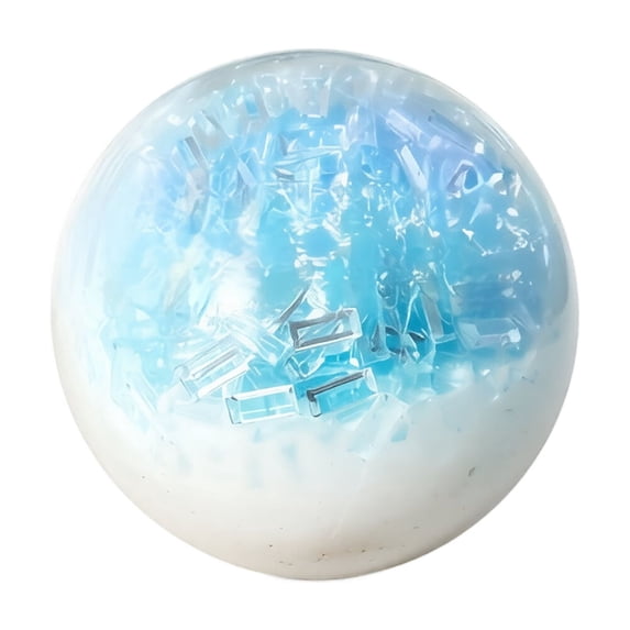 Crushed Ice Squishy Ball Toy, Ultra-Soft Slow Rising Stress Relief Fidget Toy, Calming Sensory Squeeze Ball for Desk Decor Office Home, Relaxing Gift for Adults