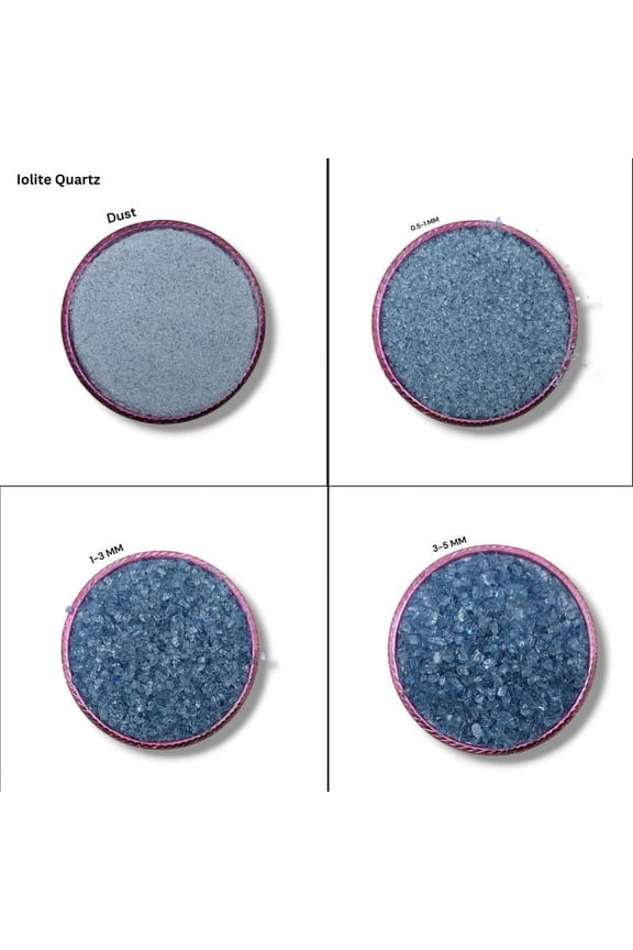 Crushed Iolite Hydro Quartz Coarse Gemstone All Size Perfect For Stone Inlay, Stone Healing Powder Woodwork Inlay Ring Inlay Crush Stone 1 to 3 MM 50 Gram ( 1.76 OZ )