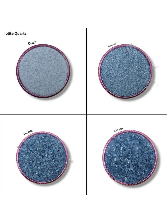 Crushed Iolite Hydro Quartz Coarse Gemstone All Size Perfect For Stone Inlay, Stone Healing Powder Woodwork Inlay Ring Inlay Crush Stone 3 to 5 MM 50 Gram ( 1.76 OZ )