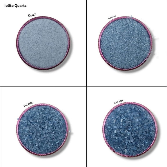 Crushed Iolite Hydro Quartz Coarse Gemstone All Size Perfect For Stone Inlay, Stone Healing Powder Woodwork Inlay Ring Inlay Crush Stone Dust Powder 50 Gram ( 1.76 OZ )