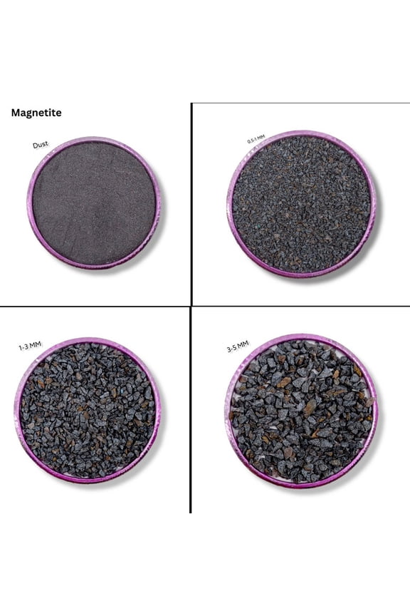 Crushed Magnetite Gemstone Coarse All Size Natural Magnetite Gemstone Powder Crushed Sand For Woodwork, Ring Inlay Healing Stone Powder 3 to 5 MM 50 Gram ( 1.76 OZ )