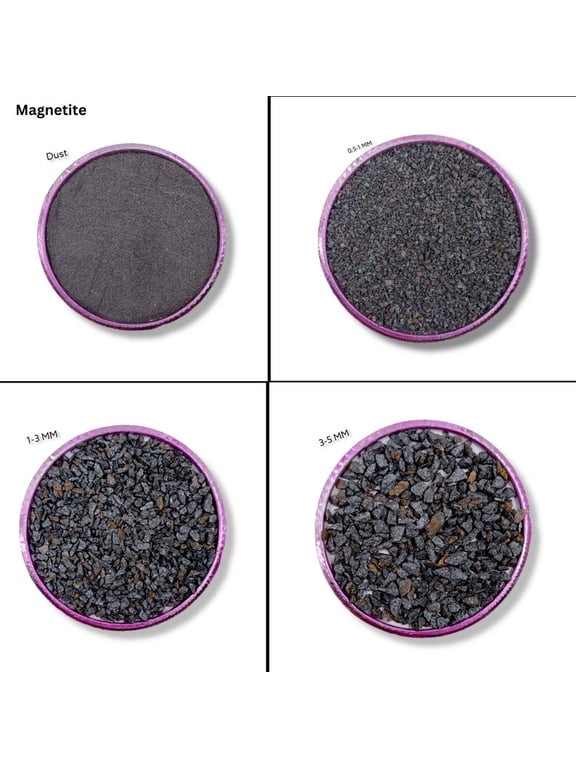 Crushed Magnetite Gemstone Coarse All Size Natural Magnetite Gemstone Powder Crushed Sand For Woodwork, Ring Inlay Healing Stone Powder Dust Powder 200 Gram ( 7.05 OZ )
