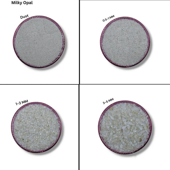 Crushed Milky Opal Coarse Gemstone Powder Crushed All Size For Woodwork Ring Inlay Natural Milky Opal Healing Stone Inlay Powder 0.5 to 1 mm 1 Gram (5 carat)