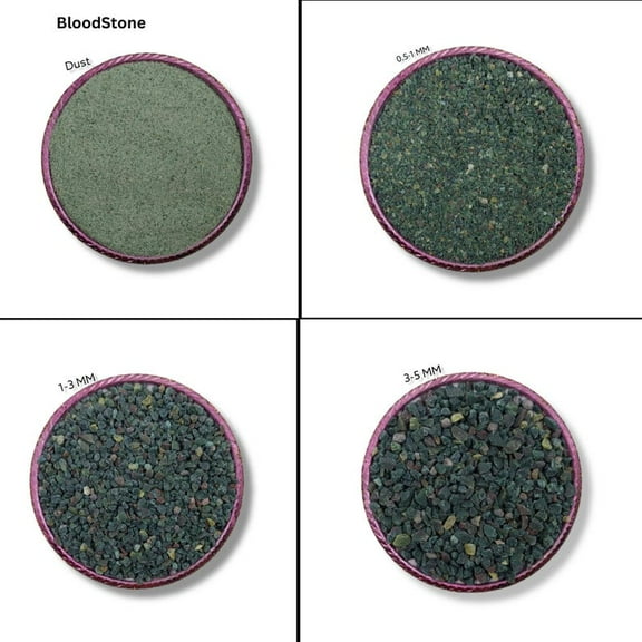 Crushed Natural Bloodstone Coarse All Size Gemstone Powder Crushed Coarse For Woodwork, Ring Inlay Bloodstone Healing Stone Inlay Powder 3 to 5 MM 100 Gram ( 3.52 OZ )