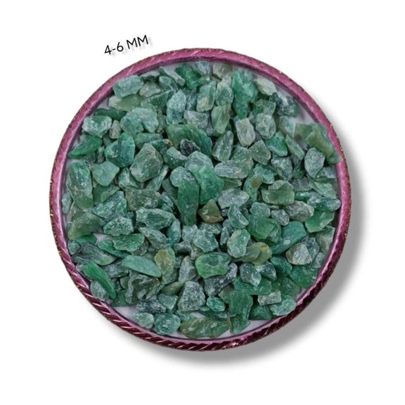 Crushed Natural Green Jade Coarse 4-6 MM Gemstone Powder Woodwork Inlay Healing Stone Powder 2 OZ (60 Gram)