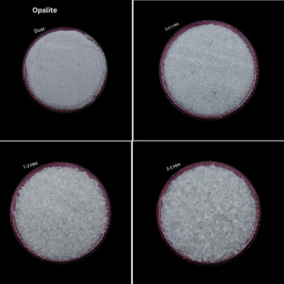 Crushed Natural Opalite Coarse All Size Gemstone Opalite Gemstone Powder Crushed For Woodwork, Ring Inlay Opalite Healing Properties Inlay 0.5 to 1 mm 1 Gram (5 carat)