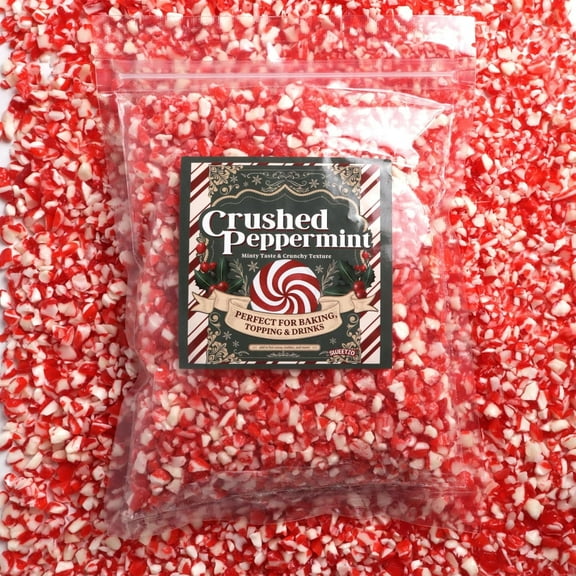 Crushed Peppermint, Christmas Candy, 12 Ounce Resealable Bag