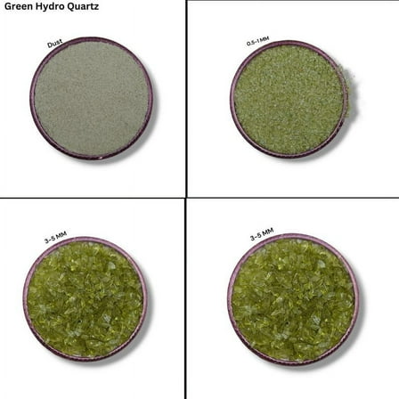 Crushed Peridot Hydro Quartz Coarse Gemstone Powder Hydro Quartz Crushed All Size For Stone Inlay, Stone Healing Powder Woodwork Inlay Ring 0.5 to 1 MM 50 Gram ( 1.76 OZ )