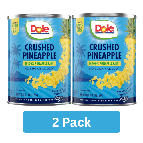 Crushed Pineapple in 100% Pineapple Juice, 20 oz Can (2 Pack)