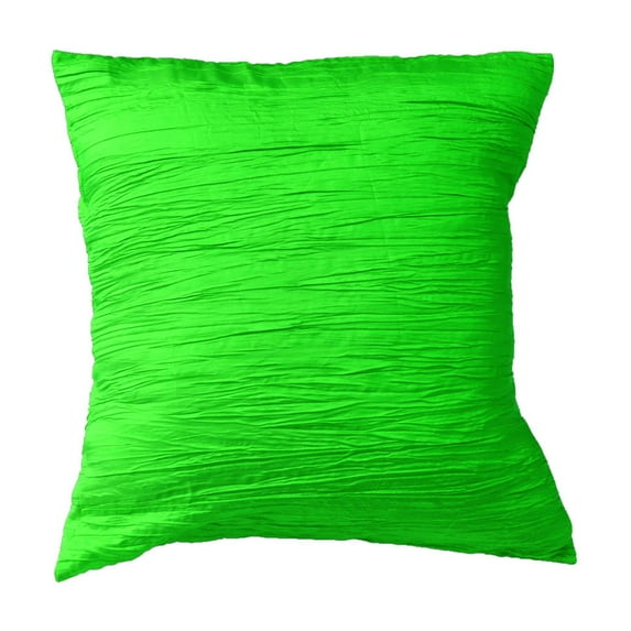 Crushed Taffeta Decorative Throw Pillow/Sham Cushion Cover Lime