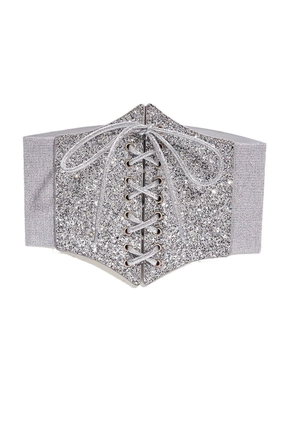 Crushed Velvet Corset Belt Cincher for Women Floral Lace Up Boned Underbust Bustier Wide Waist Belts