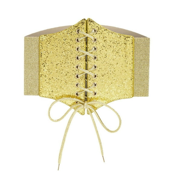 Crushed Velvet Corset Belt Cincher for Women Floral Lace Up Boned Underbust Bustier Wide Waist Belts