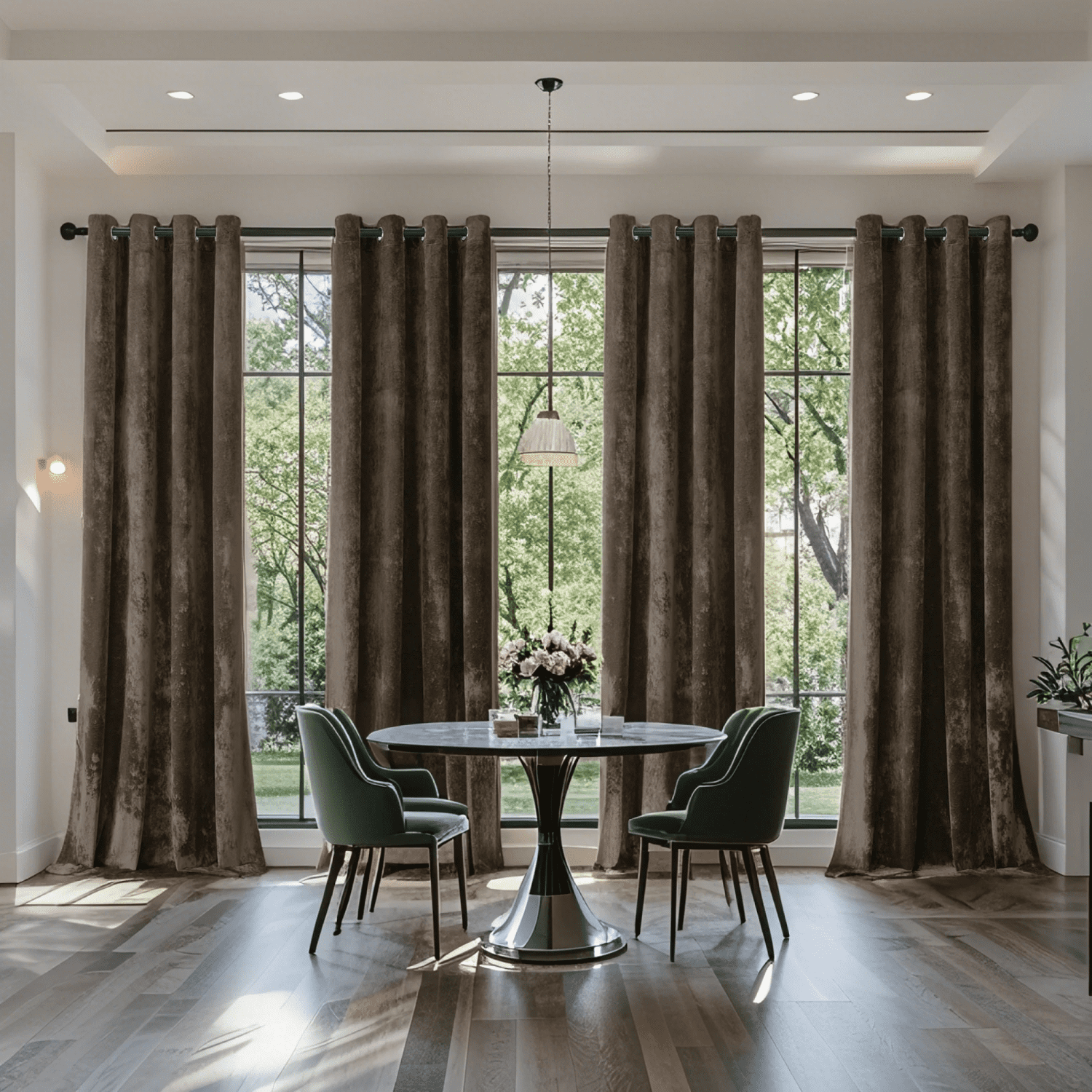 Crushed Velvet Curtains with Grommets Luxurious Thermal Insulated ...