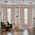 thumbnail image 1 of Crushed Velvet Curtains with Grommets Luxurious Thermal Insulation Soundproofing and Light Filtering Window Treatments Ideal for Halloween - Set of 4 Panels, 1 of 6