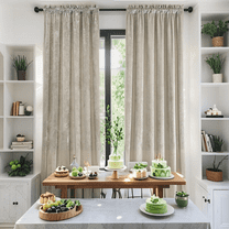 Crushed Velvet Curtains with Rod Pocket Luxurious Thermal Insulated Soundproof Drapes for Birthday & Anniversary, Soft and Durable Light-Filtering Window Treatments, 2 Panels