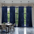 thumbnail image 1 of Crushed Velvet Curtains with Rod Pocket Luxurious Thermal Insulated Soundproof Drapes for Dining Room Soft and Durable Light-Filtering Window Treatments, 4 Panels, 1 of 6