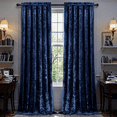 thumbnail image 1 of Crushed Velvet Curtains with Rod Pocket Luxurious Thermal Insulated Soundproof Drapes for Office, Soft and Durable Light-Filtering Window Treatments, 2 Panels, 1 of 8