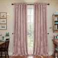 thumbnail image 1 of Crushed Velvet Curtains with Rod Pocket Luxurious Thermal Insulated Soundproof Drapes for Office, Soft and Durable Light-Filtering Window Treatments, 2 Panels, 1 of 8