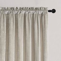 Crushed Velvet Curtains Rod Pocket Luxurious Thermal Insulated Soundproof Drapes Soft and Durable Light-Filtering Window Treatments for Living Room Bedroom, 2 Panels