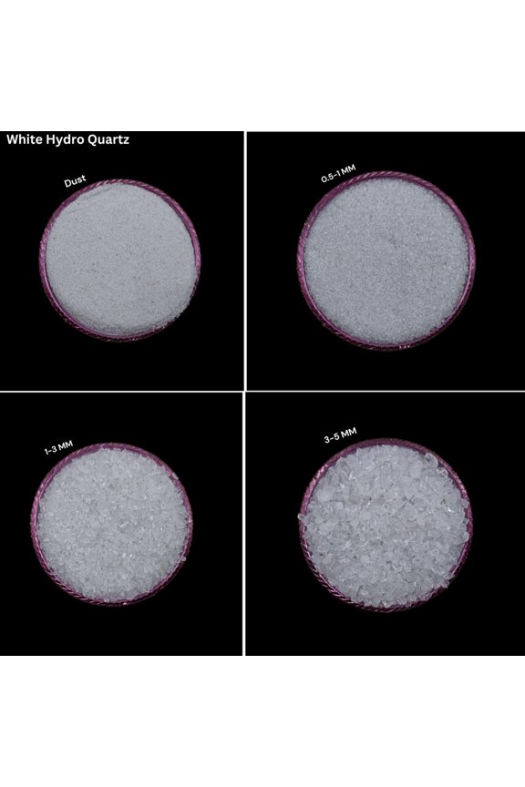 Crushed White Hydro Quartz Coarse Gemstone Powder Hydro Quartz All Size Perfect Stone Inlay, Stone Healing Powder Woodwork Inlay Ring Inlay 4 to 6 MM 50 Gram ( 1.76 OZ )