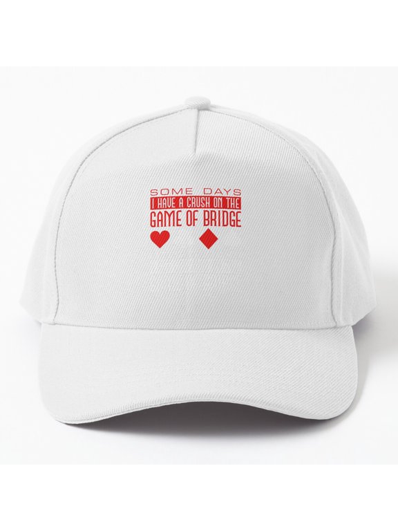 Crushed by the Game of Bridge Baseball Hat, Card Player Quote Design, Classic Cap Gift