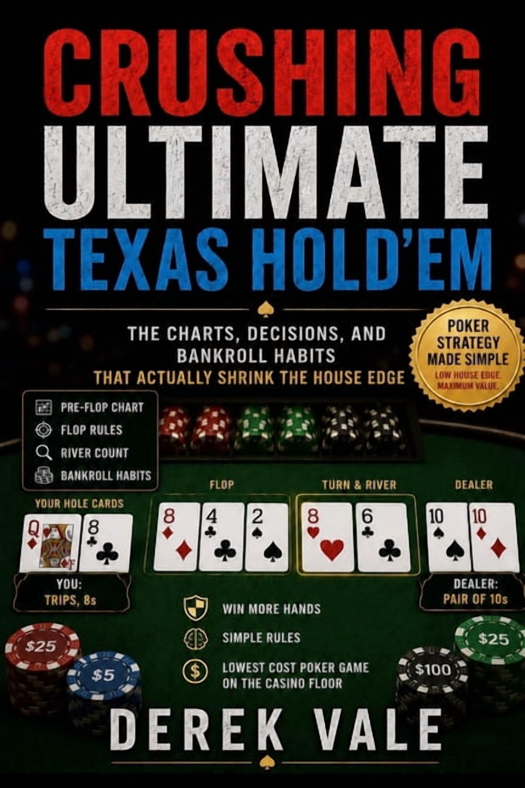 Crushing Casino Games Crushing Ultimate Texas Hold'Em: The Charts, Decisions, and Bankroll Habits That Actually Shrink the House Edge, (Paperback)