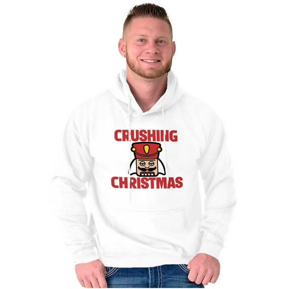 Crushing Christmas Nutcracker Pun Unisex Plus Size Hoodie Brisco Brands 3X