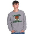 thumbnail image 1 of Crushing Christmas Nutcracker Pun Sweatshirt for Men or Women Brisco Brands L, 1 of 6