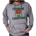 thumbnail image 1 of Crushing Christmas Nutcracker Pun Unisex Plus Fleece Graphic Hoodie Brisco Brands 4X, 1 of 6