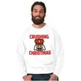 thumbnail image 1 of Crushing Christmas Nutcracker Pun Unisex Plus Fleece Graphic Sweatshirt Brisco Brands 5X, 1 of 2