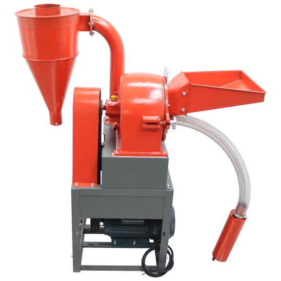 Crushing Machine Self Priming Corn Rice Peeling Crusher Animal Feed Mill Grinder 220V