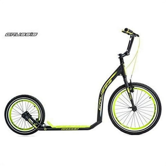 Crussis Active 4.4 6 ft. 5 in. Adult Sport Kick Scooter - Black & Neon