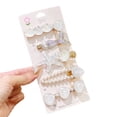 thumbnail image 1 of Crusward 5Pcs Mermaid Hair Clip Set, Shiny Shells Pearl Head Pieces Princess Hair Accessories for Toddler Little Girl Birthday Party Gifts, 1 of 5