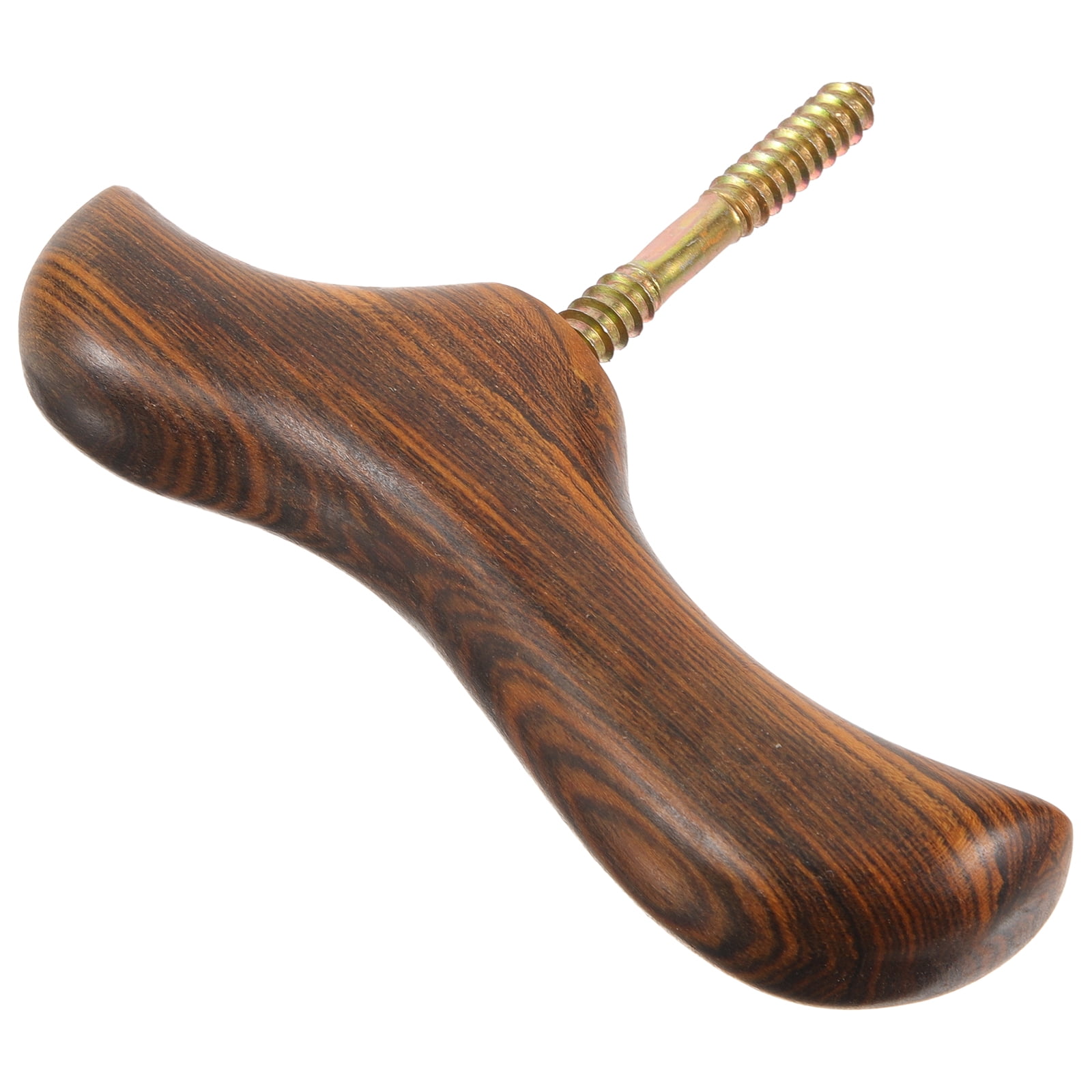 Crutch Accessories (gold Sandalwood Bent Handle) Replacement Cane Knob