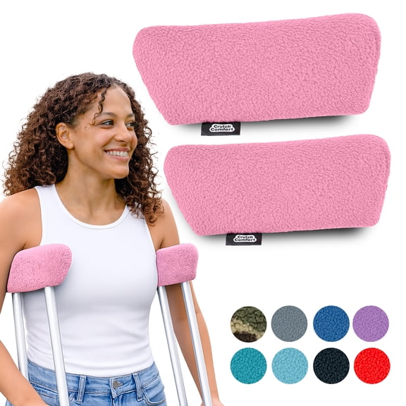 Crutch Comfort Universal Crutch Underarm Pad Covers - (Pink)
