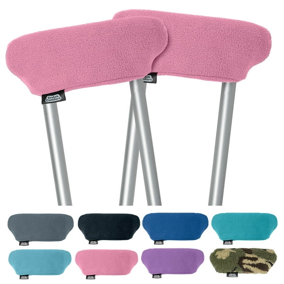 Crutch Comfort Universal Crutch Underarm Pad Covers - (Pink)